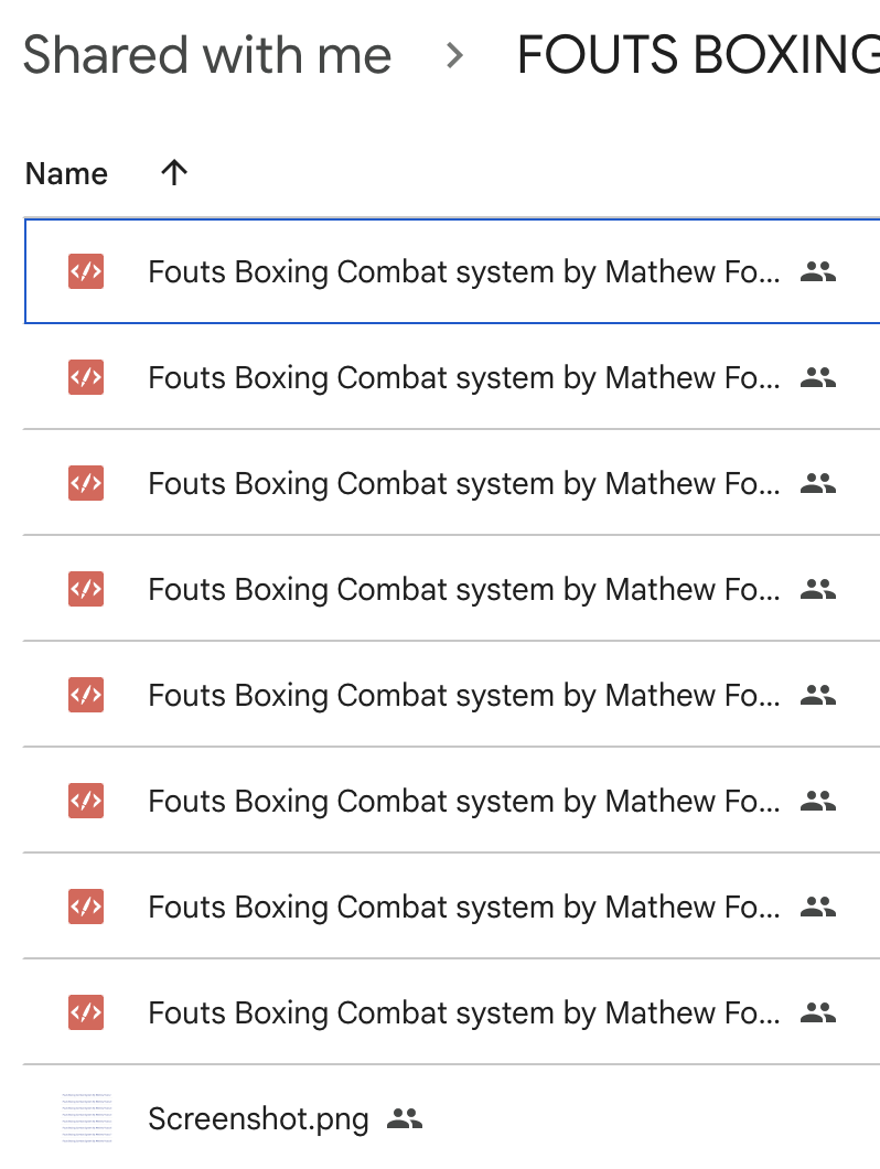 FOUTS BOXING COMBAT SYSTEM - MATHEW FOUTS