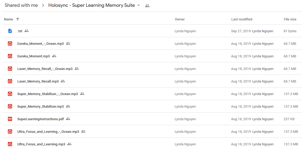 Holosync - Super Learning Memory Suite